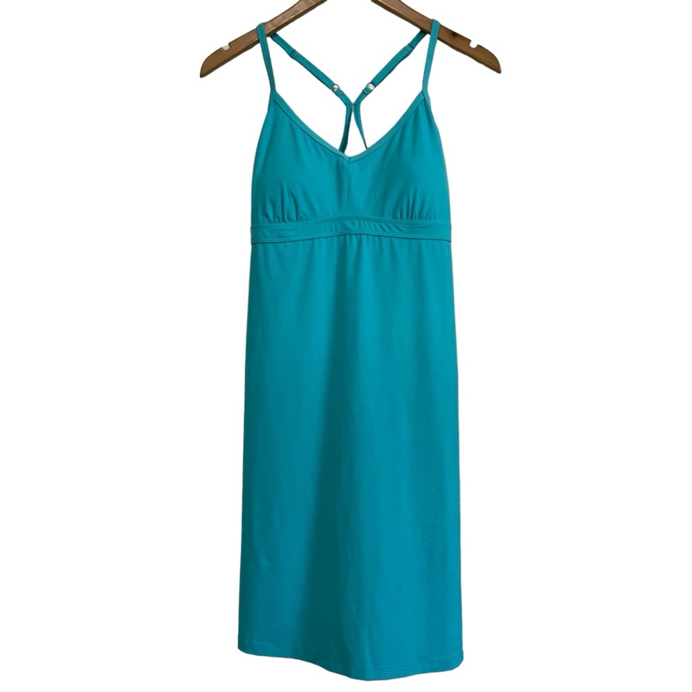 Athleta Women’s Shorebreak Racerback Swim Dress Tidal Blue Medium